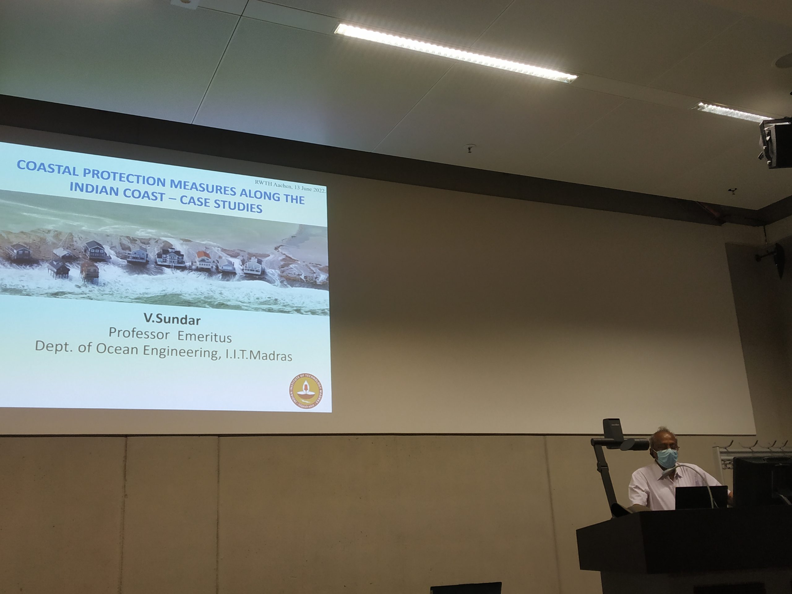 Prof. Sundar's guest speech on the 13th of June in Coastal Engineering course