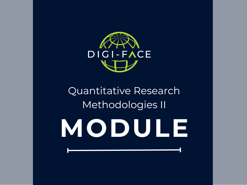 DIGI-FACE: ‘Quantitative Research Methodologies II’ call for applications